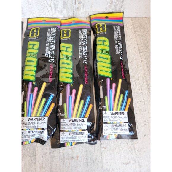 Glow in dark bracelet set USA July 4th multicolor Halloween accessory - Picture 4 of 7